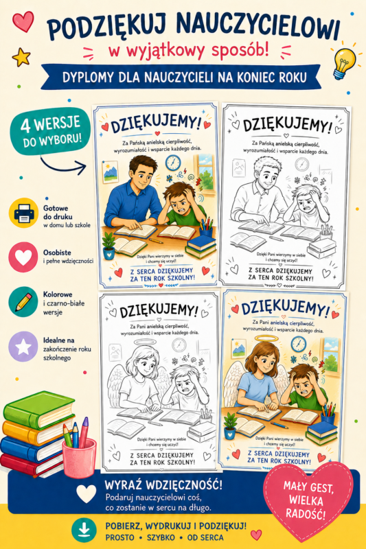Podziękowanie dla nauczycieli - anielska cierpliwość